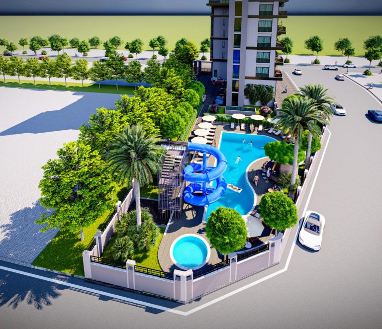 Stan u Mahmutlaru – dvasoban, nov, sa bazenom