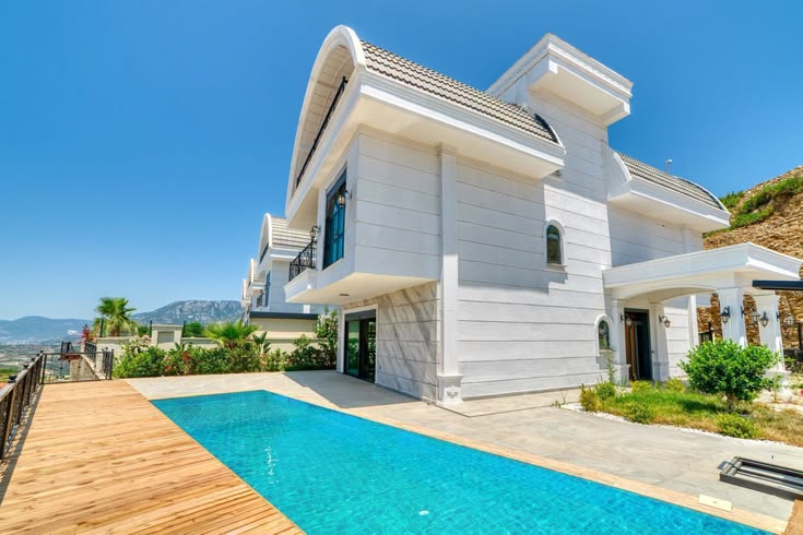 Luksuzna vila „CHERY“ u Kargičaku, Alanja – pogled na more, privatni bazen i sauna